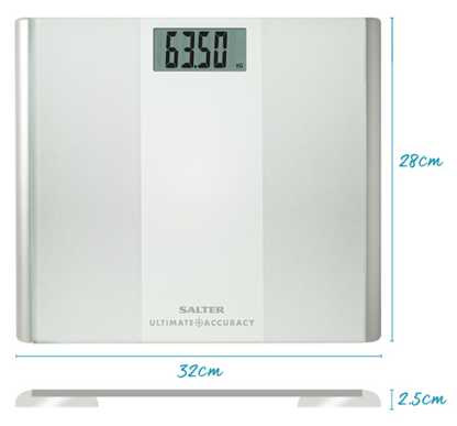 Salter 9009 WH3R Ultimate Accuracy Electronic Bathroom Scales white