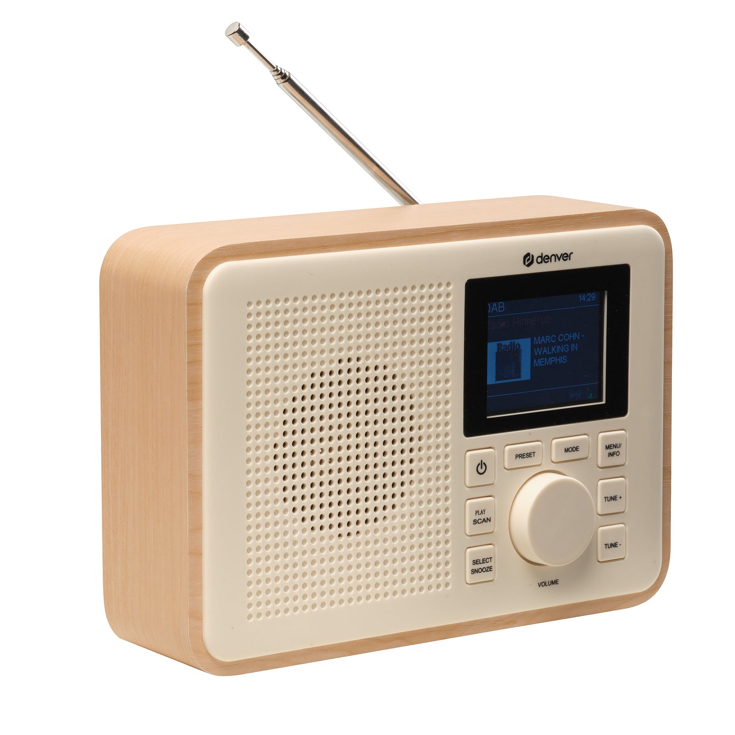 Digitālais radio ar Bluetooth un bioplastiku - Denver DAB-60LW