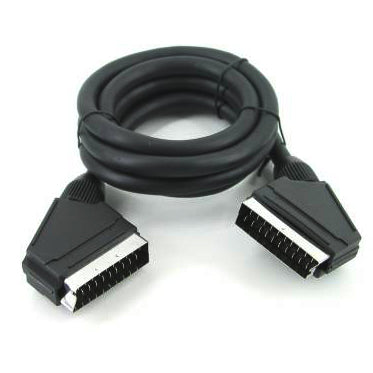 SCART Cable 1.5m, Nickel-Plated Plugs, Black - Sbox SCART15