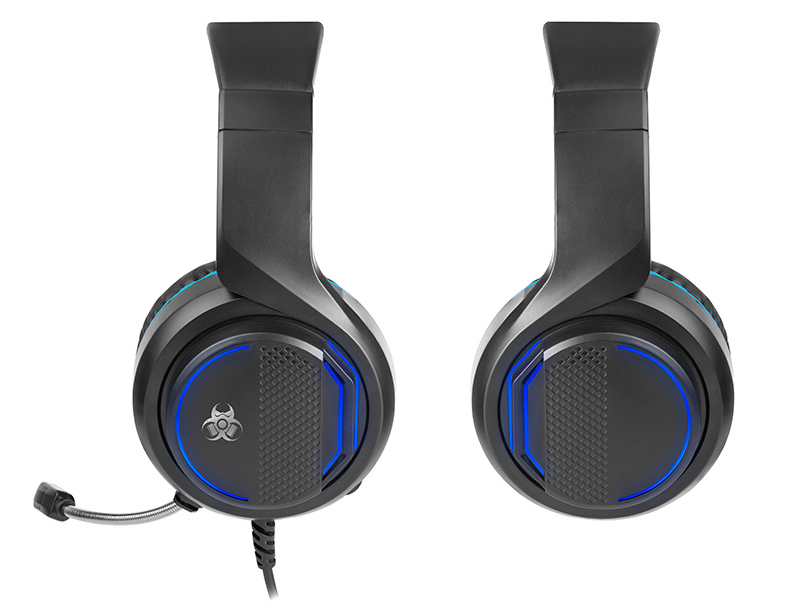 Gaming headphones with LED lighting, Tracer GameZone Dragon Blue 46621