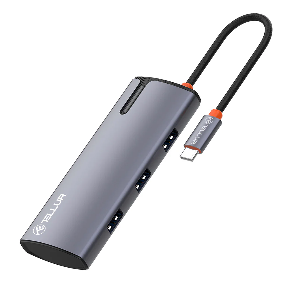 USB-C hub with HDMI, 3xUSB 3.0, PD3.0 100W - Tellur