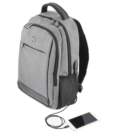 Laptop backpack Tellur Companion, USB 15.6" gray