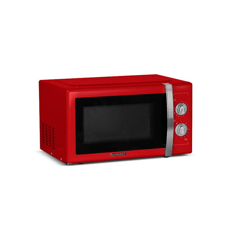 Schneider SMW23VMR Microwave Oven 23L, 800W, 1000W Grill, Mechanical Control, 6 Power Levels, Defrost Function