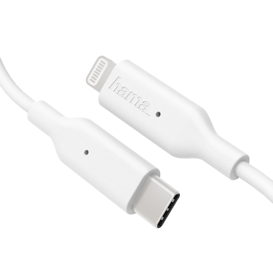 Hama 00183295 Кабель для зарядки/передачи данных, USB Type-C на Lightning, 1 м, белый