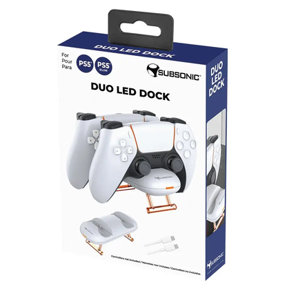 PS5 kontrolieru uzlādes doks ar LED, Subsonic Duo