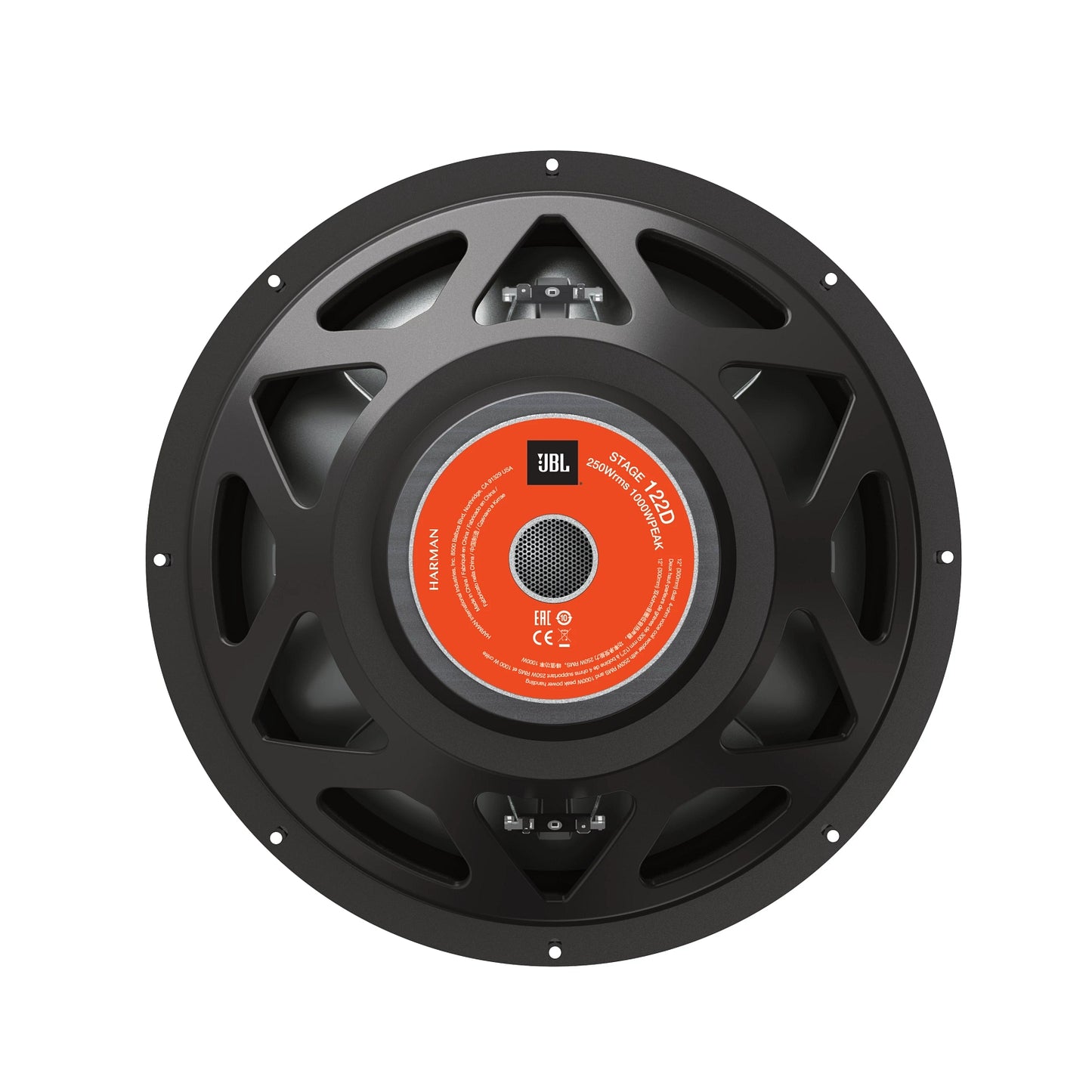 Car subwoofer with Dual Voice Coil, 250W RMS - JBL Stage 122D