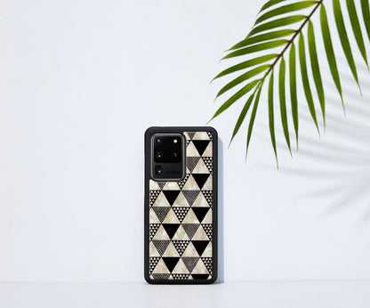 Samsung Galaxy S20 Ultra Black Pyramid Design iKins Cover