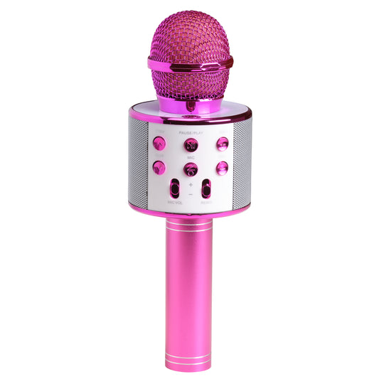 Беспроводной Bluetooth-микрофон для караоке Denver KMS-20P — громкоговоритель, слот для USB/SD-карты, воспроизведение MP3