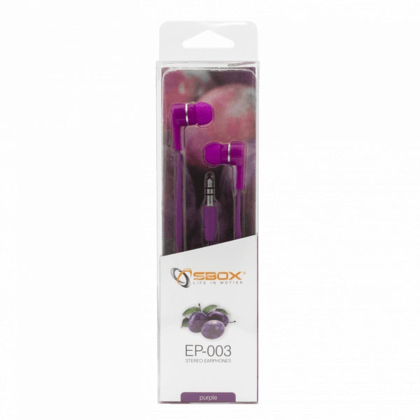 Наушники Sbox EP-003U, фиолетовые — современный дизайн