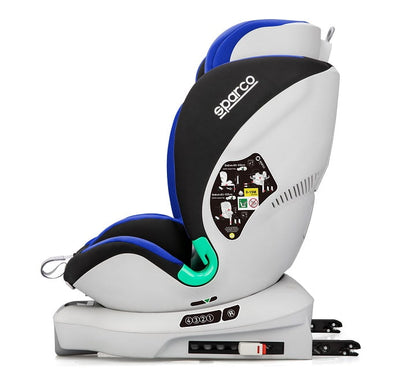 Child seat with 360° rotation and adjustable headrest, Sparco SK6000I-BL