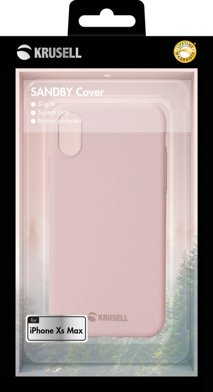 iPhone XS Max protective cover pink Krusell Sandby 