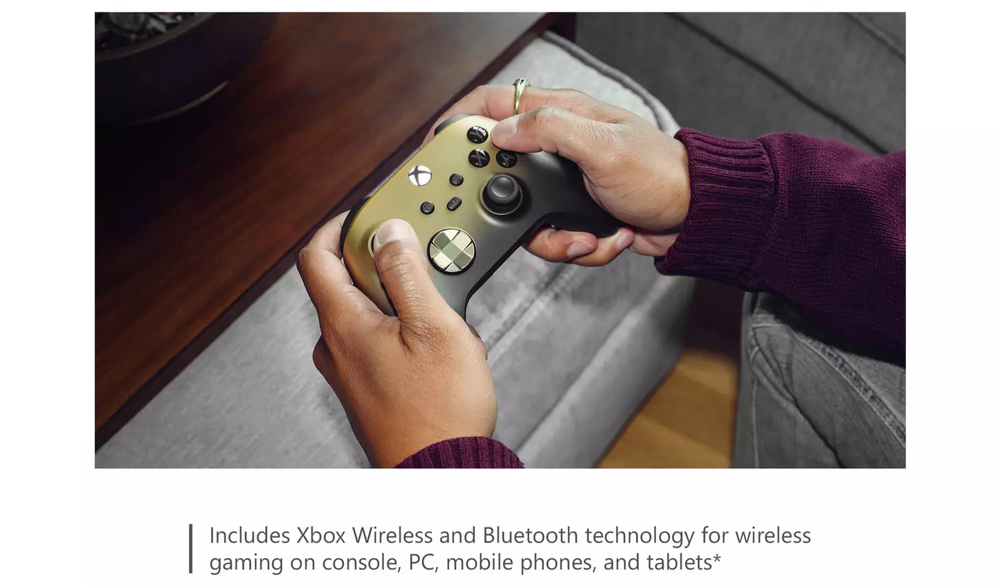 Spēļu vadības pults Zelta Ēna ar Bluetooth un Hibrīda D-pad no Microsoft Xbox Series