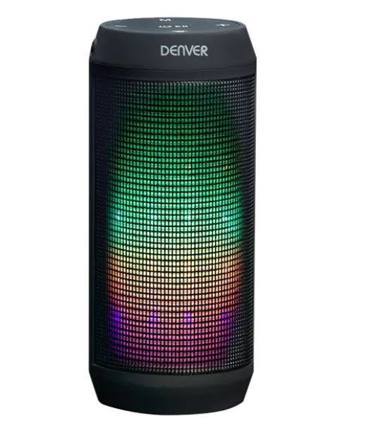 Bluetooth skaļrunis ar LED gaismu šovu, 6W, 1200mAh - Denver BTL-62NR