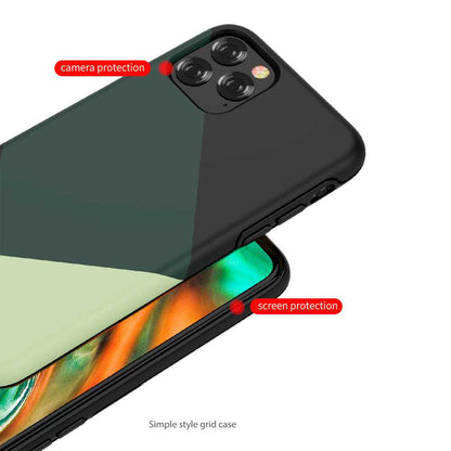 iPhone 11 Pro Max aizsargvāciņš ar ģeometrisku rakstu - zaļš, Devia