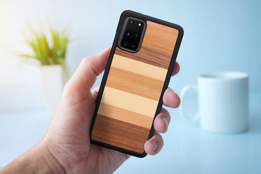 MAN&WOOD case for Galaxy S20+ sabbia black