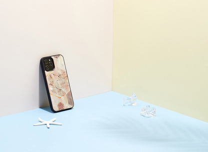 iPhone 12/12 Pro maciņš rozā marmora iKins