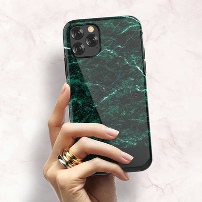 Чехол из зеленого мрамора для iPhone 11 Pro Max — серия Devia Marble