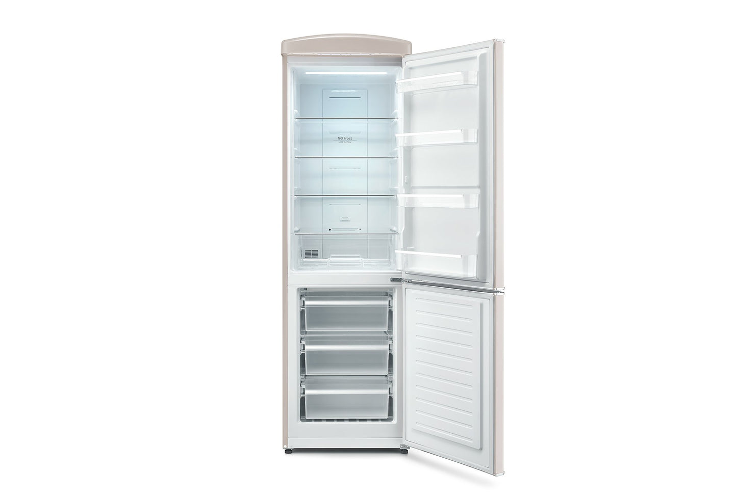 Freestanding refrigerator with freezer, beige, Severin RKG 8999