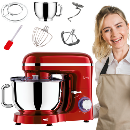 Stacionārais mikseris 6.2L, 1900W, Lovio ChefAssistant Red