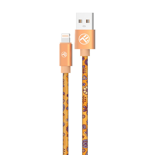 USB to Lightning Cable 3A 1m, Orange - Tellur Graffiti