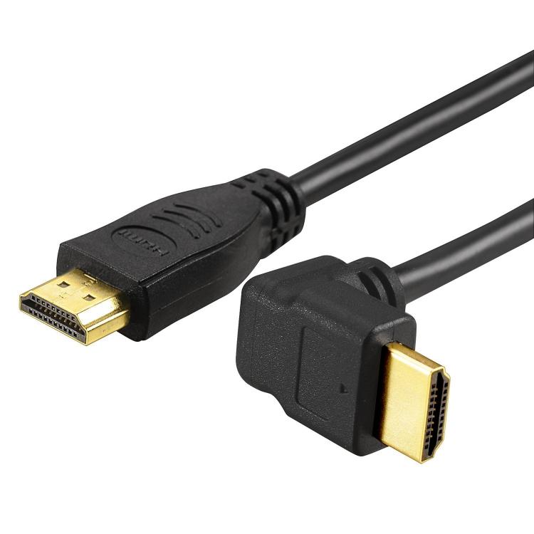 HDMI Kabelis 1.5m 90° ar 24K Apzeltītiem Spraudņiem Sbox HDMI-90-15