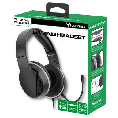Gaming headset Subsonic Xbox black with excellent sound