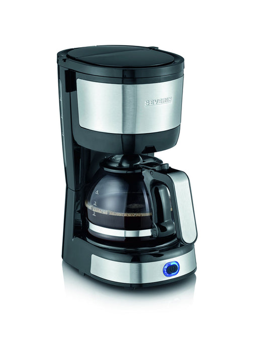 Semi-automatic coffee machine with hot water drip, Severin KA 4808 Black 