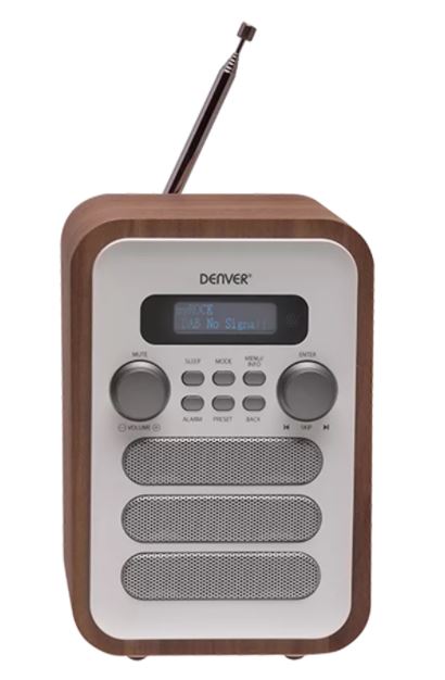 Цифровое радио DAB+ с Bluetooth и FM Denver DAB-48 White