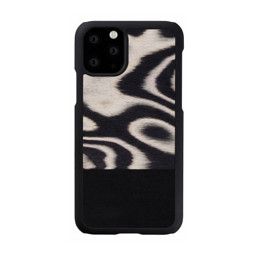 iPhone 11 Pro natural wood cover, MAN&amp;WOOD Leopard Black