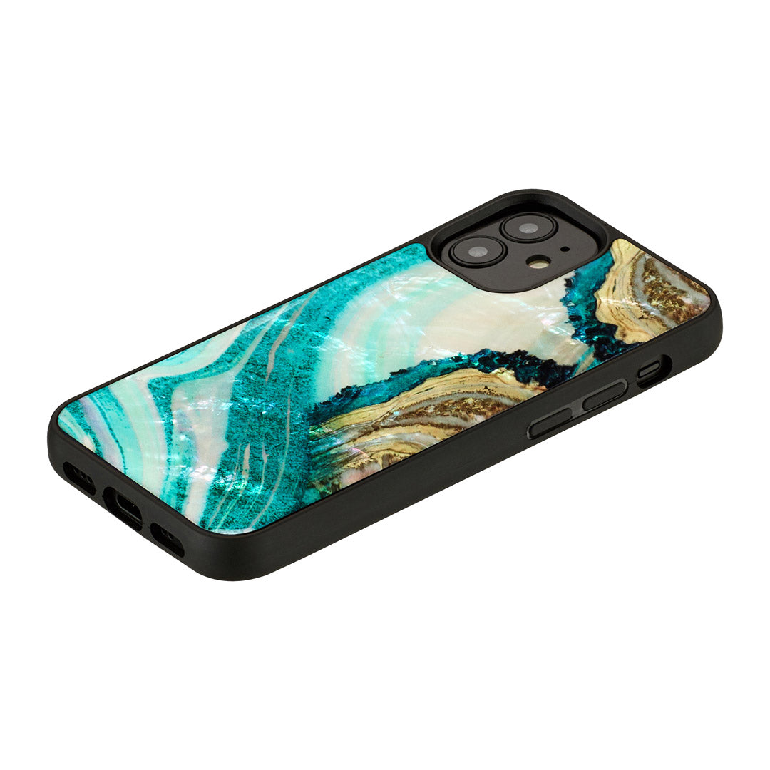 iPhone 12 mini protective cover Aqua Agate iKins