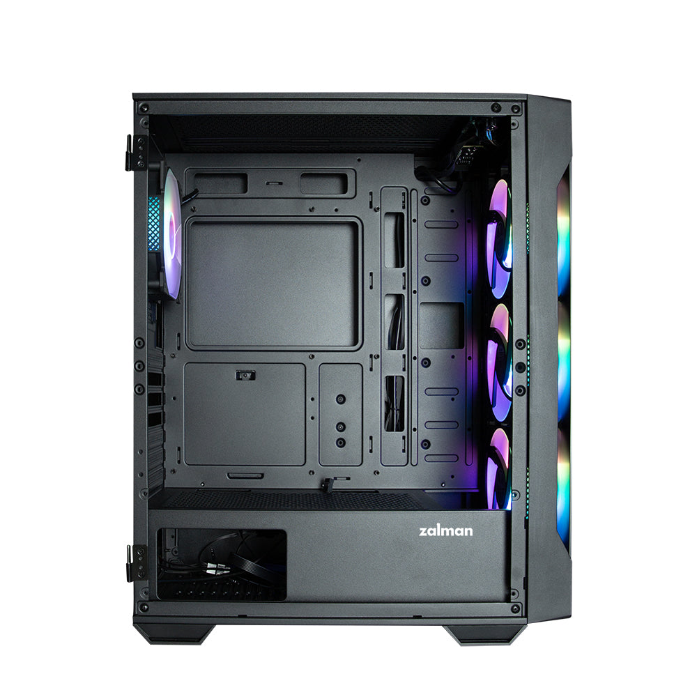 Компьютерный корпус с вентиляторами RGB, Zalman I3 NEO TG Black