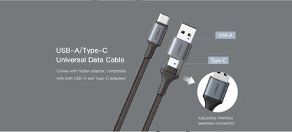 Orsen S8 2-в-1 USB и Type-C 5A 1,5 м черный