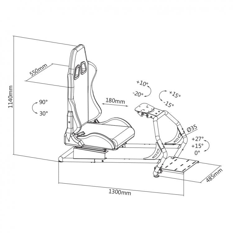 White Shark RSC-303 King of Speed Racing simulation cockpit