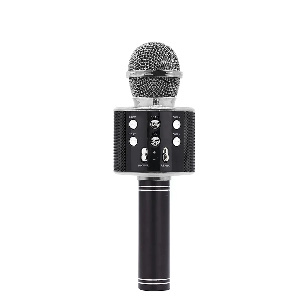 Bezvadu Bluetooth Karaoke Mikrofons ar Skaļruni, 5W Jauda, Manta MIC12-BK Black