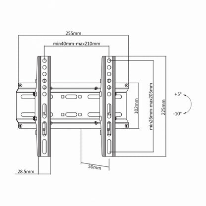 Sbox PLB-2522T Поворотное крепление для светодиодного телевизора с плоским экраном, диагональю 23–43 дюйма, 35 кг