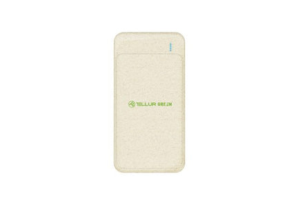 Tellur PD103 Green Power Bank 10000мАч, 2xQC3.0 + PD 18Вт кремовый