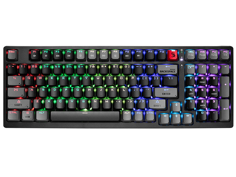 Compact mechanical keyboard RGB lighting - A4Tech Bloody S98