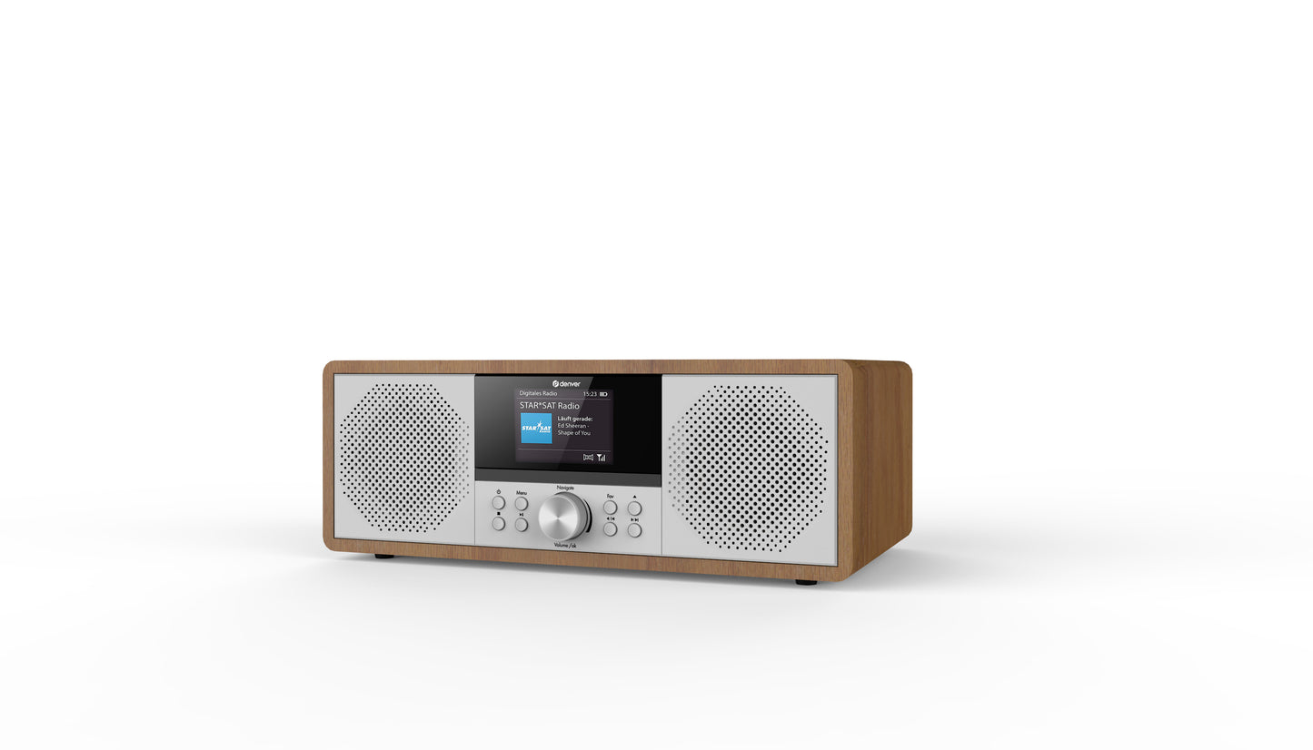 Internet radio with DAB+, Bluetooth, CD player, DENVER MIR-270DW