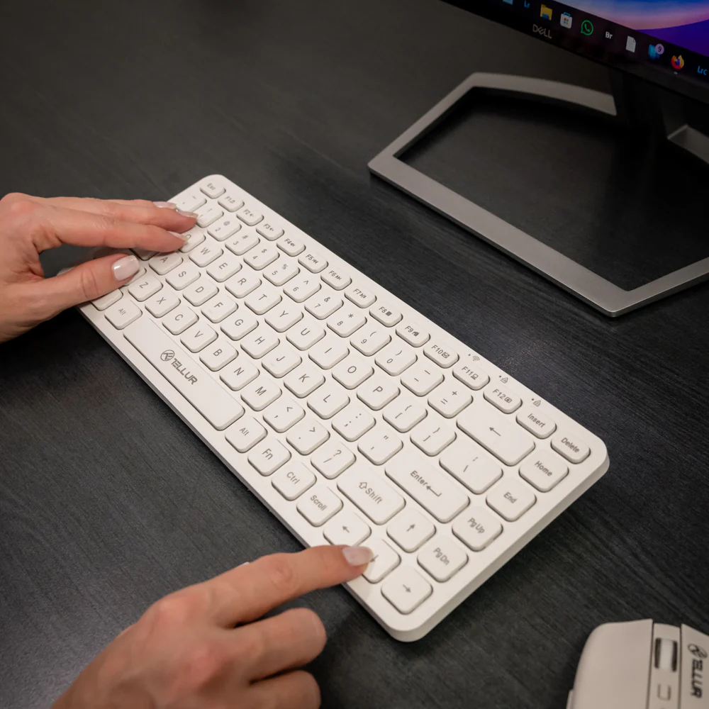 Wireless keyboard Tellur Mini White