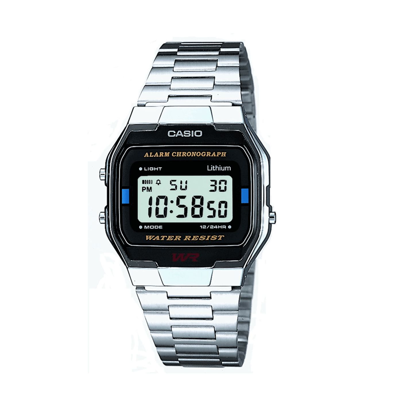 CASIO Vintage Collection Digital Watch Unisex A163WA-1QES Black/Silver