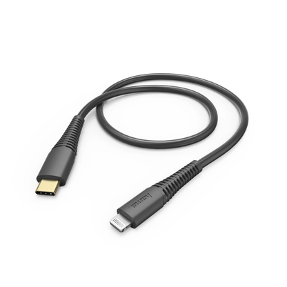 Hama 00183308 Кабель для быстрой зарядки/передачи данных, USB-C — Lightning, 1,5 м, черный