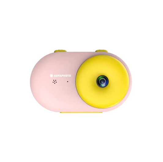 Children's Pink Waterproof Camera with 32MP and Selfie Mode, AGFA Realikids ARKCWPK