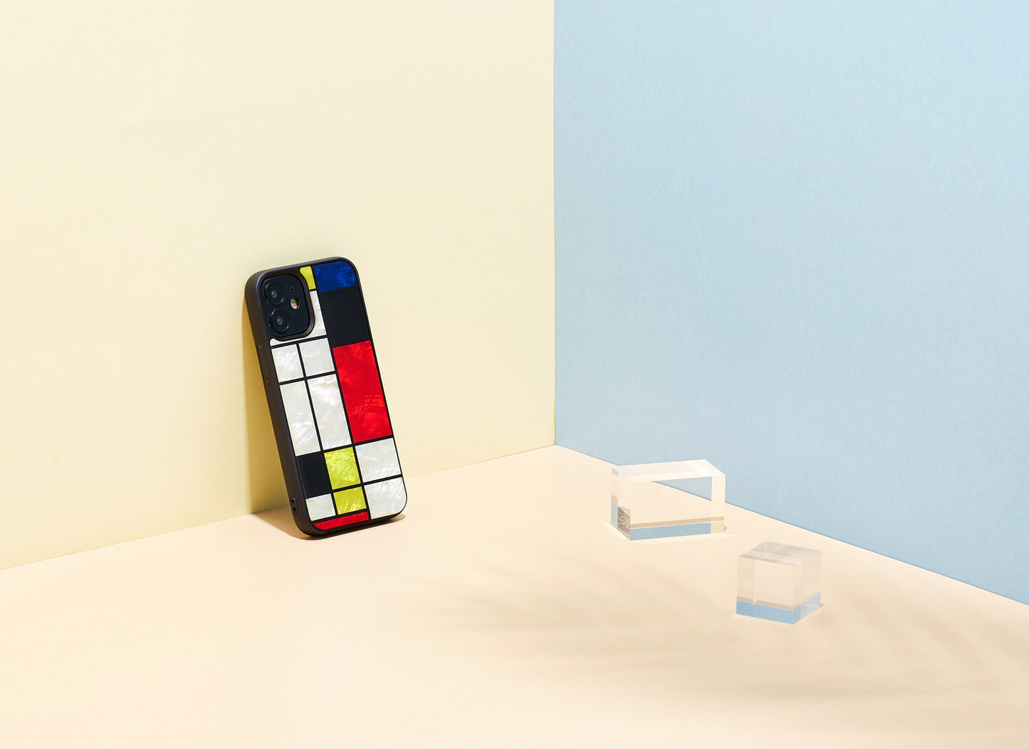 iPhone 12 mini protective cover "Mondrian" black iKins