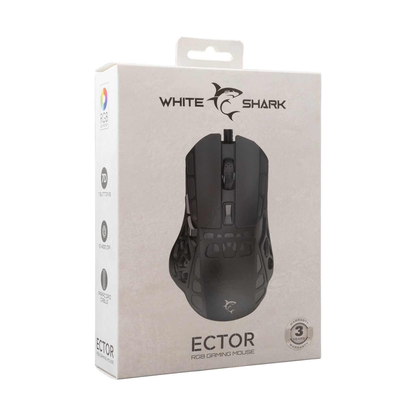 Optical gaming mouse with RGB lighting - White Shark GM-5016 Ector Black