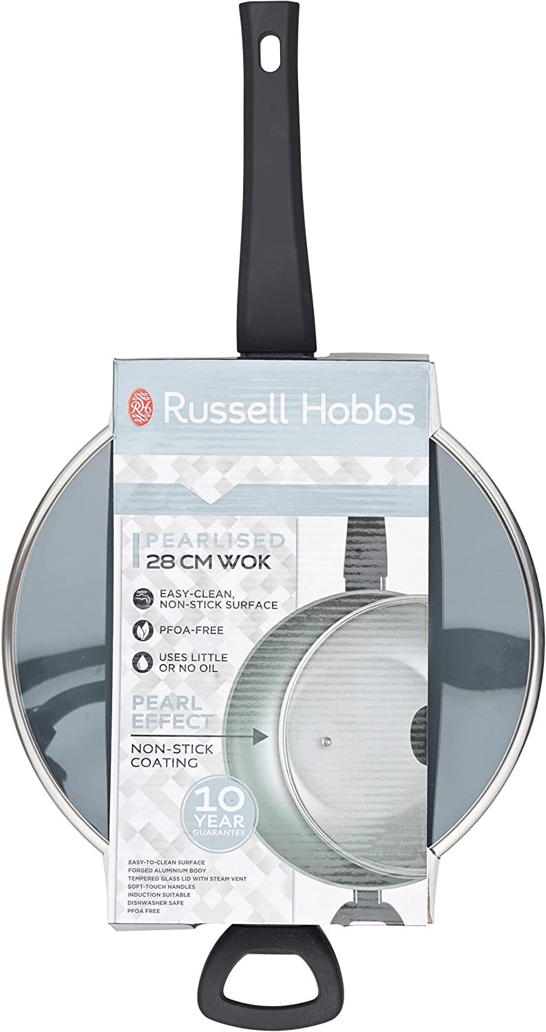 Сковорода-вок с антипригарным покрытием, Russell Hobbs RH01709EU Pearlized, 28см