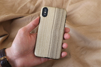 Smartphone cover for iPhone X/XS, vintage olive/black, MAN&amp;WOOD