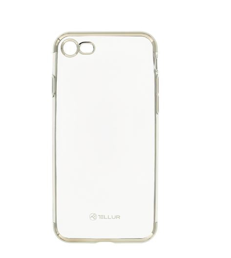 Silicone case with silver edge for iPhone 8, Tellur