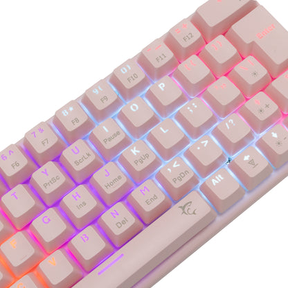 Wakizashi keyboard pink with Blue Switches. White Shark GK-002421