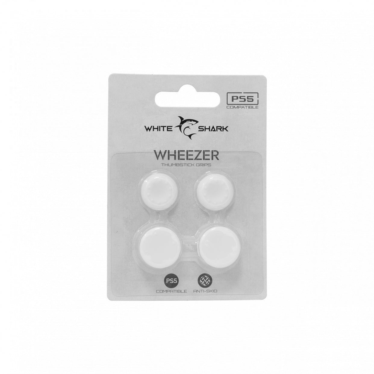 Силиконовые накладки для большого пальца White Shark PS5-817 Wheezer White, для контроллера PS5, белые
