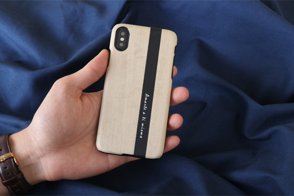 iPhone X/XS natural wood smartphone case MAN&amp;WOOD